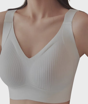 Comfortabele Draadloze Minimizer BH met Volledige Bedekking, Ademend en Naadloos met Zijsteun
