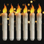 Set Flameless LED Taper Kaarsen - 16.5cm, Batterijgevoed, Flakkerend Vlam-effect