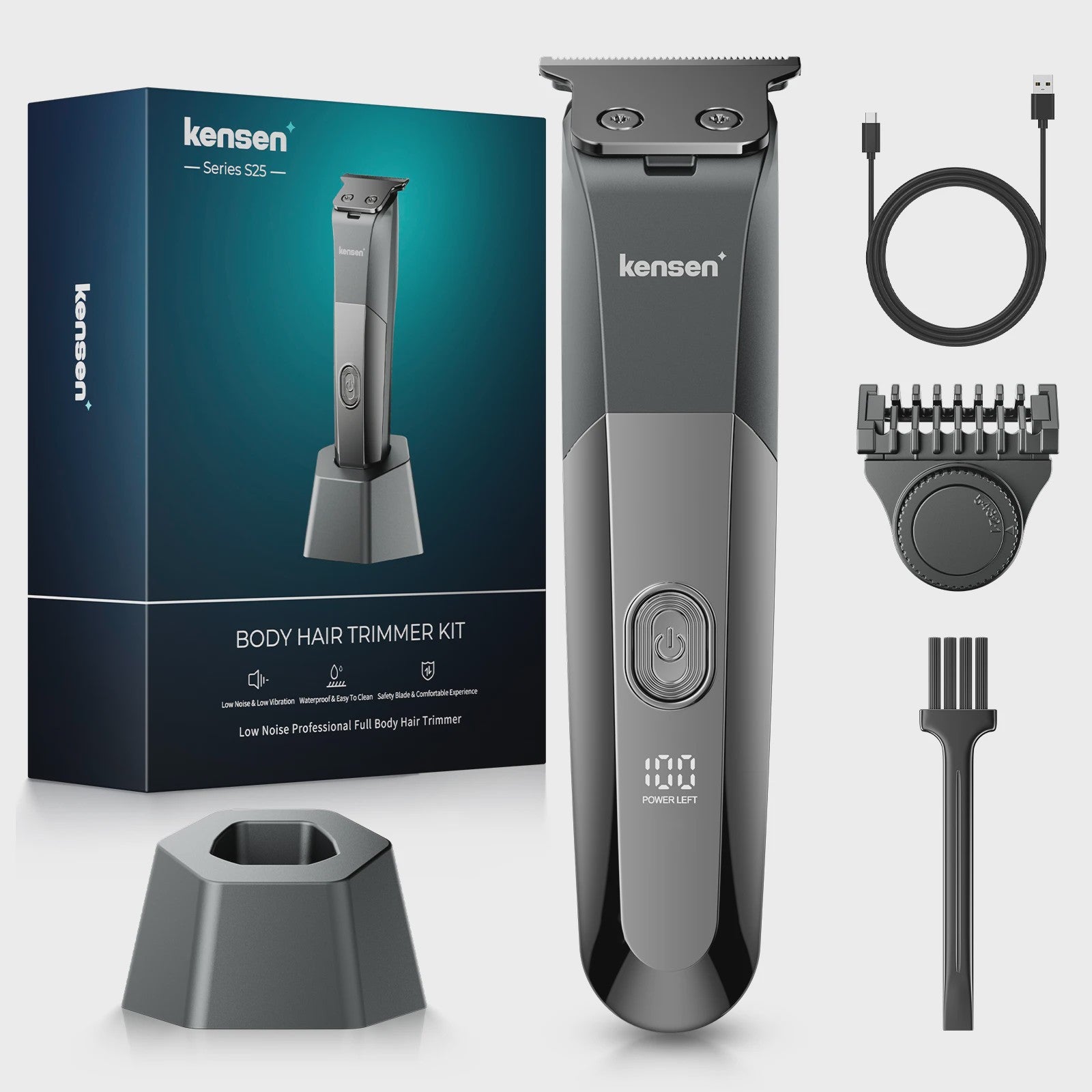 Kensen Electric Shaver Men's Body Hair Razor Adjustable Hair Cutting Machine Beard Trimmer Haircut Machine Hair Clipper Barber