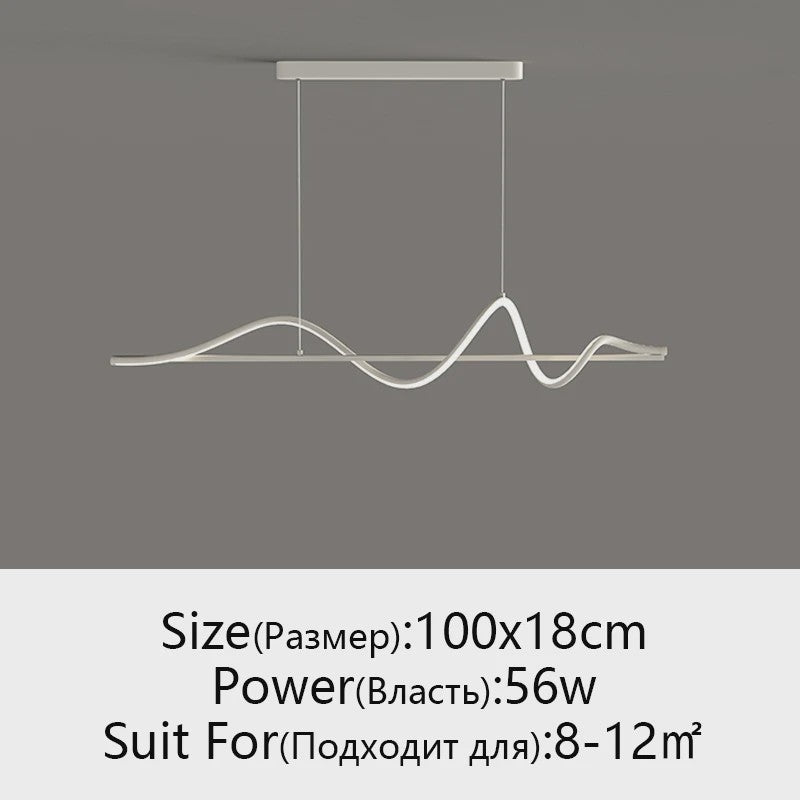 Moderne LED Hanglamp - Stijlvol Wit/Zwart Design voor Eetkamer, Keuken of Kantoor
