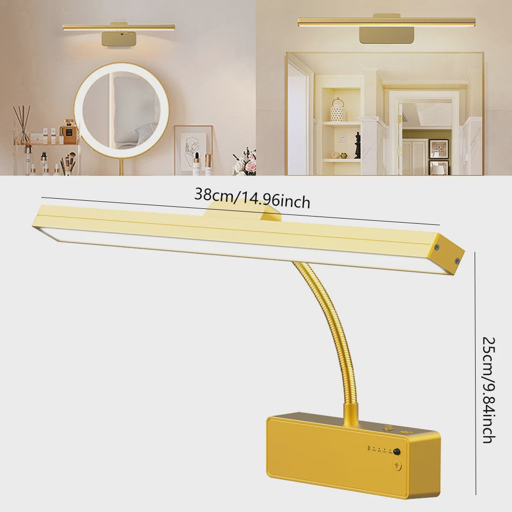 Gouden LED Wandlamp met Afstandsbediening - 3 Kleuren & Dimbaar