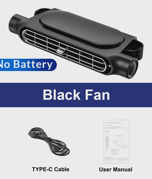 Verstelbare Auto Hoofdsteun Ventilator - 3 Snelheden & USB Voeding
