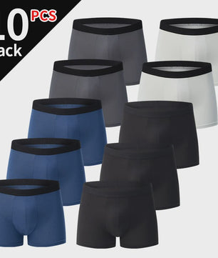 Set van 10 Heren Boxershorts - Klassiek, Comfortabel & Ademend - Diverse Kleuren