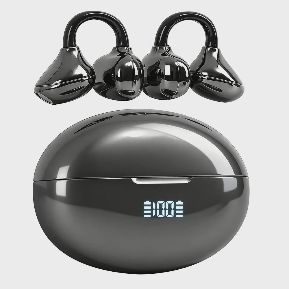 UYUXIO Clip-On Oordopjes met Microfoon - IPX7 Waterdicht & Bluetooth 5.4 voor Sport