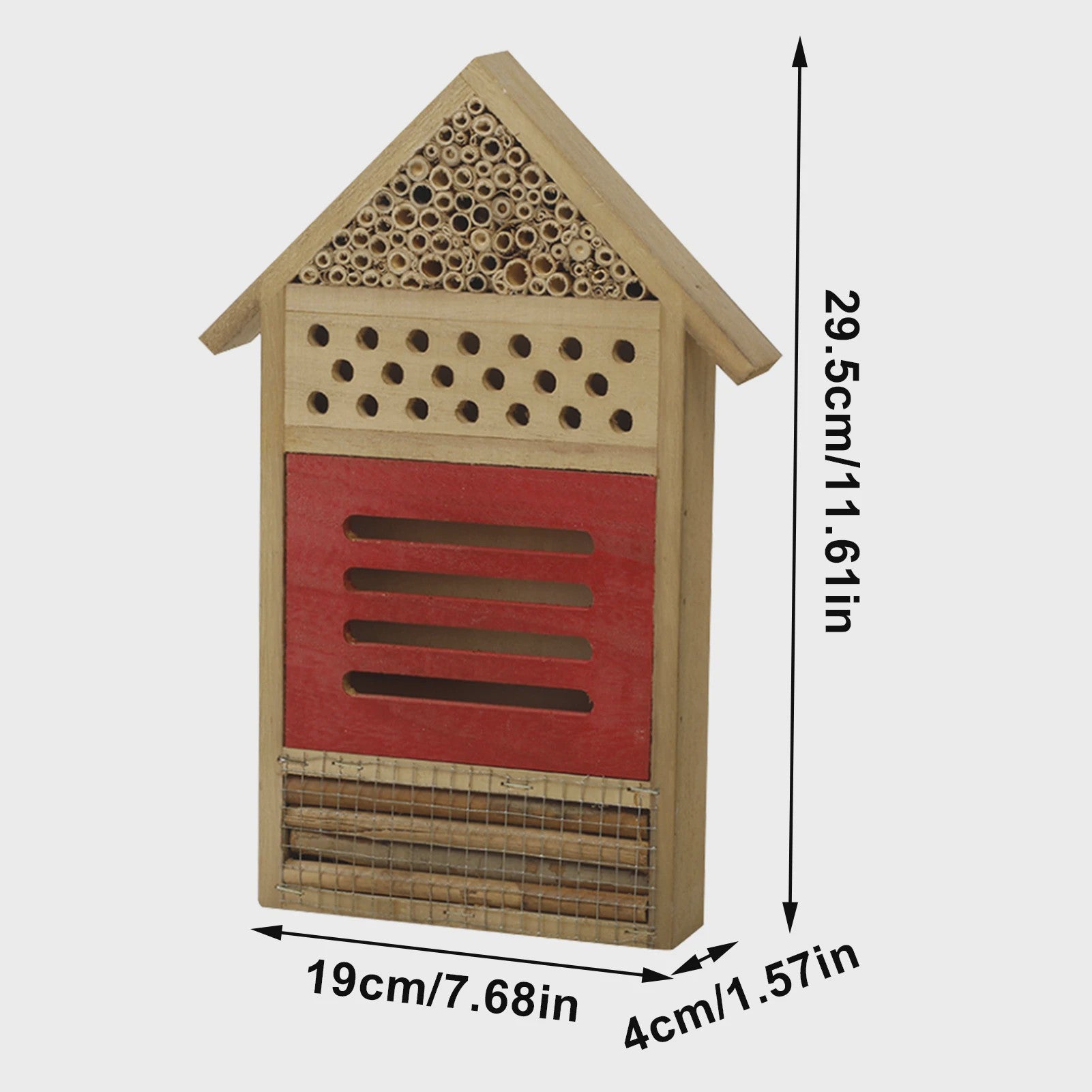 Natuurlijk Houten Insectenhotel - Vlindertuin & Bijenhuis voor Lieveheersbeestjes en Gaasvliegen