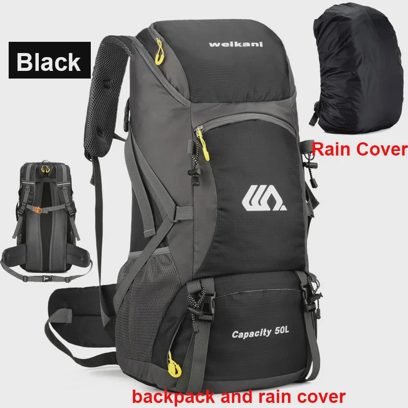 50L Waterdichte Reisrugzak - Grote Outdoor Backpack voor Kamperen, Wandelen & Klimmen