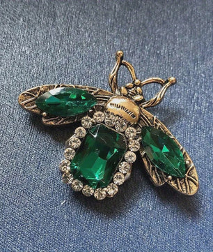 Luxe Bijen Broche met Kristallen - Vintage Baroque Stijl