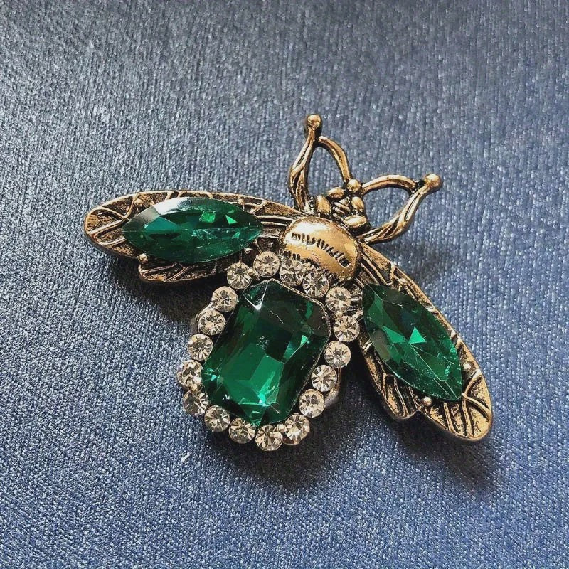Luxe Bijen Broche met Kristallen - Vintage Baroque Stijl