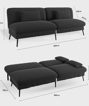 COMHOMA Multifunctionele Sofa Bed - 2-in-1 Slaapbank met Groot Ligvlak