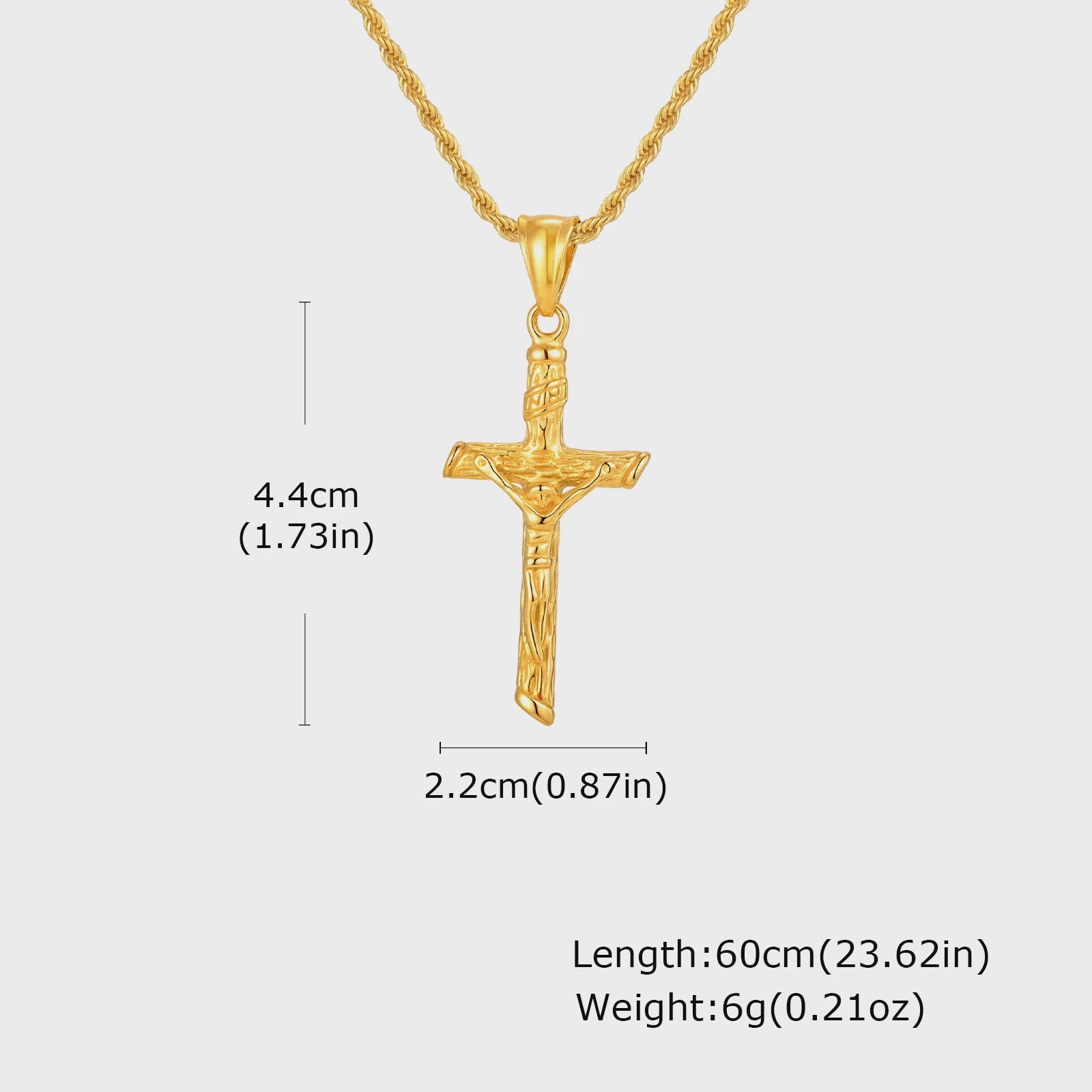 Heren RVS Kruis Ketting met Jezus Hanger - Religieuze Christelijke Sieraden