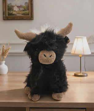 Schattige Highland Cattle Pluche Knuffel - Zacht & Fluffy Dier - Verkrijgbaar in 30/50cm - Zit of Lig Positie