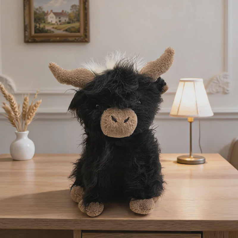 Schattige Highland Cattle Pluche Knuffel - Zacht & Fluffy Dier - Verkrijgbaar in 30/50cm - Zit of Lig Positie