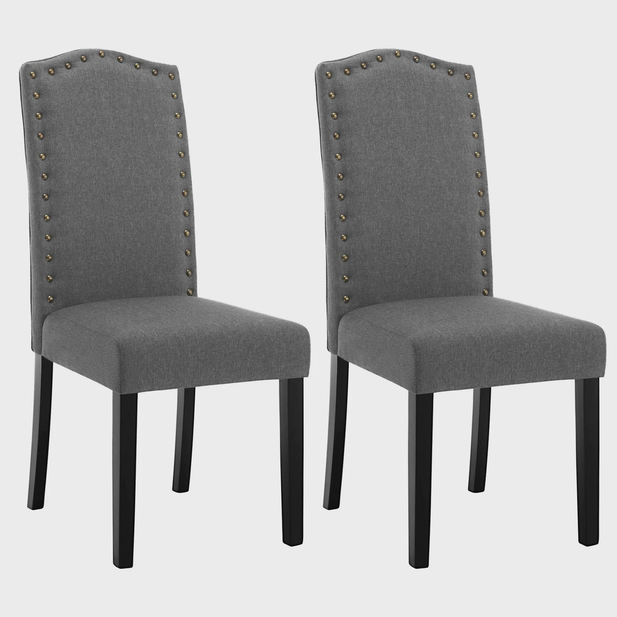 Set van 2 Gestoffeerde Eetkamerstoelen met Hoge Rugleuning - Stijlvol Design voor Woonkamer, Keuken of Hotel