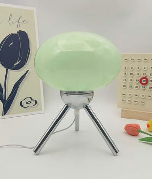 Glazen Mushroom Tafellamp - Retro Design met Verstelbaar Licht