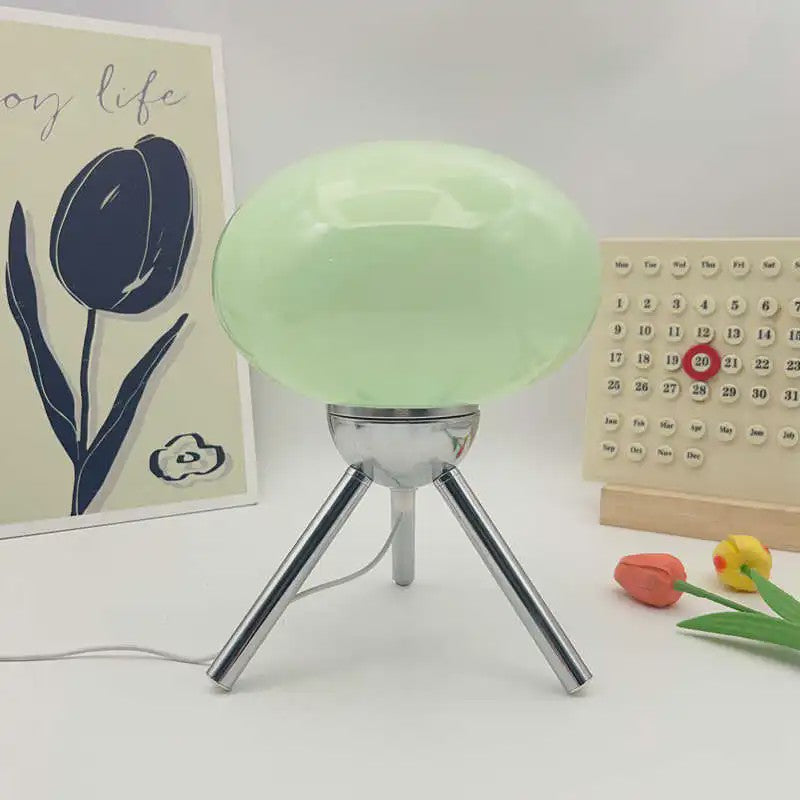 Glazen Mushroom Tafellamp - Retro Design met Verstelbaar Licht