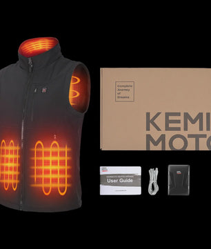 KEMIMOTO Unisex Verwarmd Vest met 10000mAh Batterij, App Temp Control & Waterafstotend - Lichtgewicht voor Buitenactiviteiten