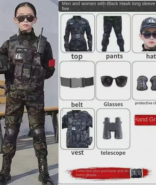 Kinder Special Forces Camouflage Trainingspak - Zwarte Adelaar