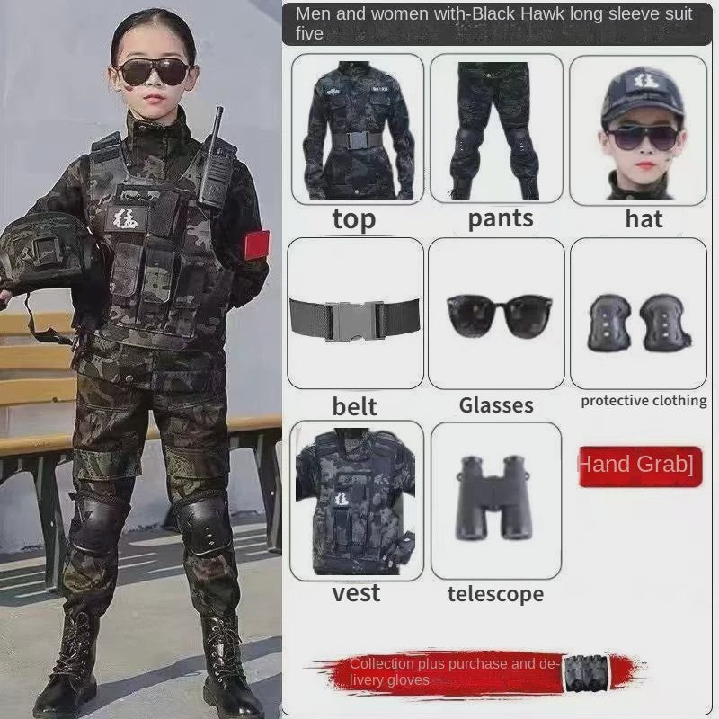 Kinder Special Forces Camouflage Trainingspak - Zwarte Adelaar