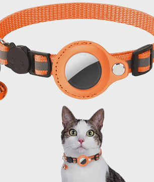 Veiligheids Halsband voor Katten met AirTag Houder - Verstelbaar, Reflecterend & Waterdicht