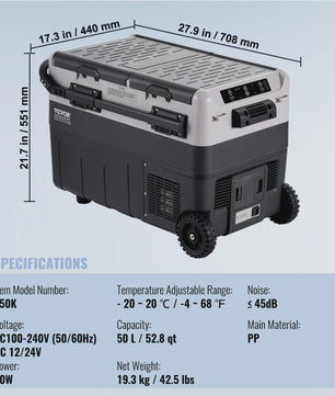 Draagbare Compressor Koelkast 40L/50L/58L - Ideaal voor Auto, Camping & Outdoor