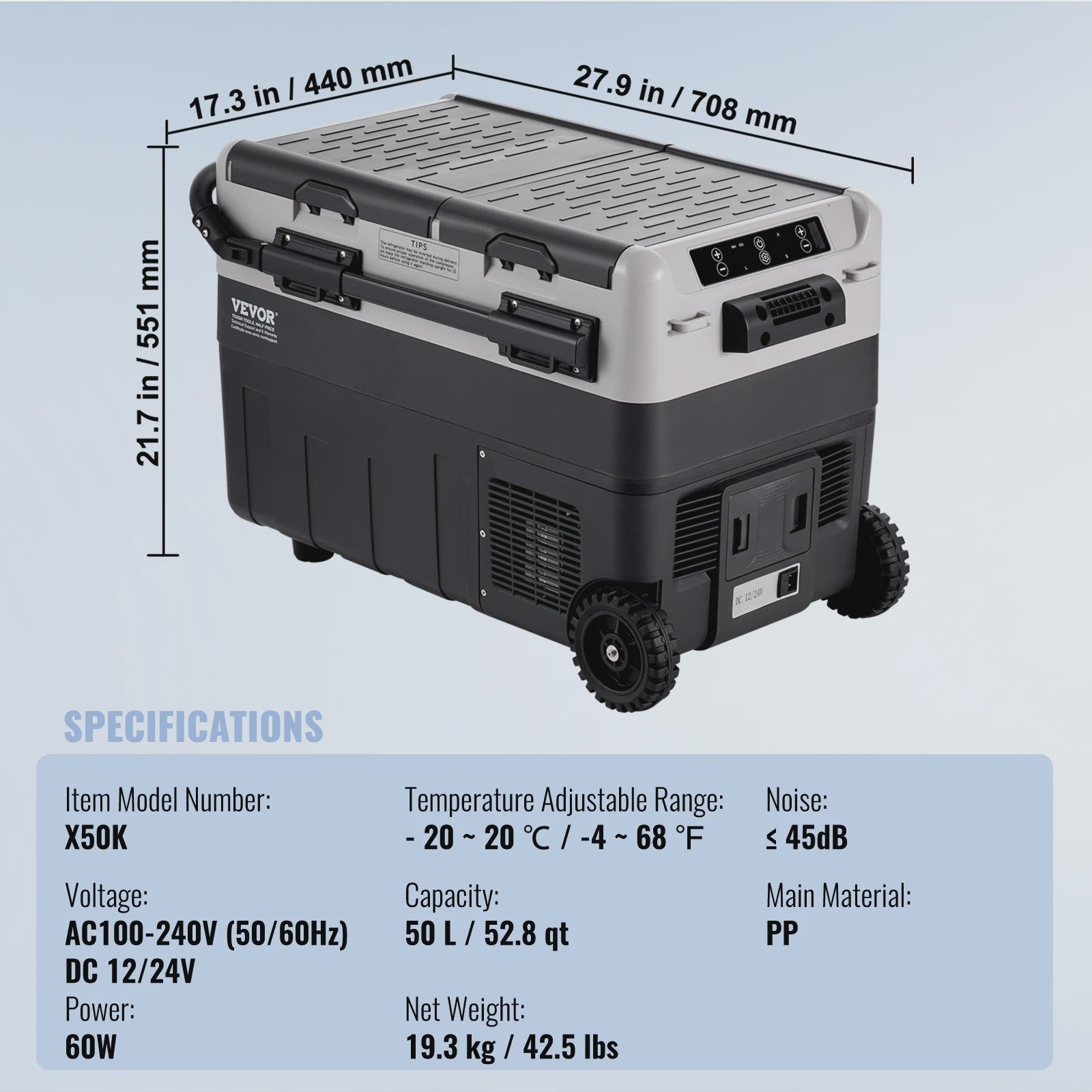 Draagbare Compressor Koelkast 40L/50L/58L - Ideaal voor Auto, Camping & Outdoor