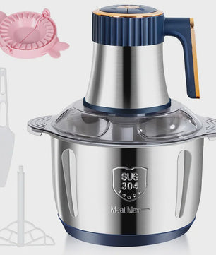 Krachtige 5L RVS Elektrische Vleesmolen & Food Chopper - Multfunctioneel met 6 Messen