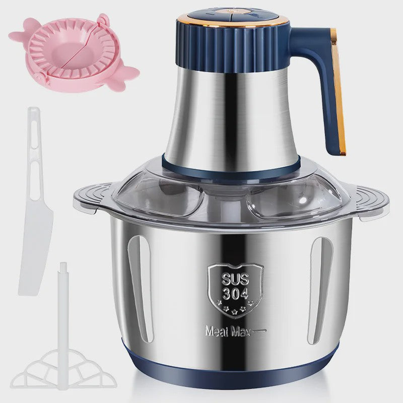 Krachtige 5L RVS Elektrische Vleesmolen & Food Chopper - Multfunctioneel met 6 Messen