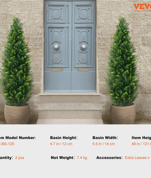 Kunst Echte Cipres Topiary Boom - Onderhoudsvrije Groene Decoratie voor Binnen & Buiten