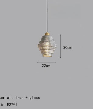 Nordic Retro Luxe Glazen Hanglamp - Sfeervolle Verlichting voor Bar, Slaapkamer & Eetkamer