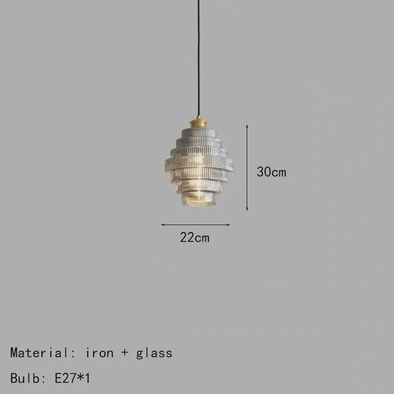 Nordic Retro Luxe Glazen Hanglamp - Sfeervolle Verlichting voor Bar, Slaapkamer & Eetkamer