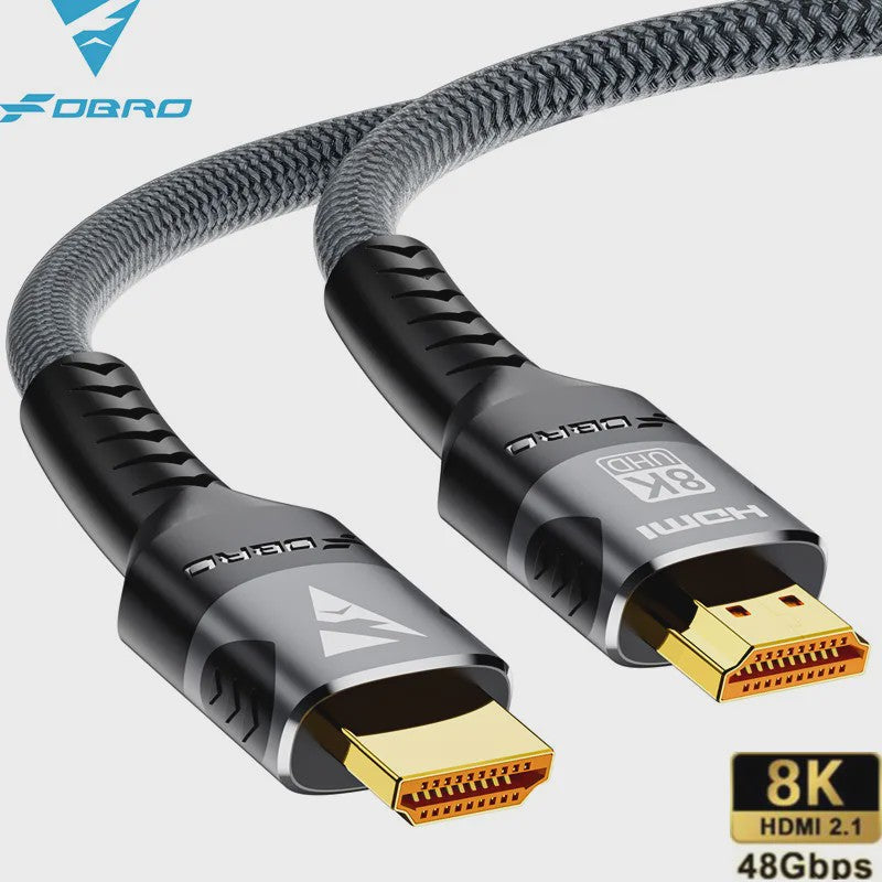 8K HDMI 2.1 Kabel - Ultra High Speed 48Gbps, 4K@120Hz, HDR voor PS5, PC, TV