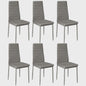 Set van 6 Eetkamerstoelen met Hoge Rugleuning - Ergonomisch Kunstleer