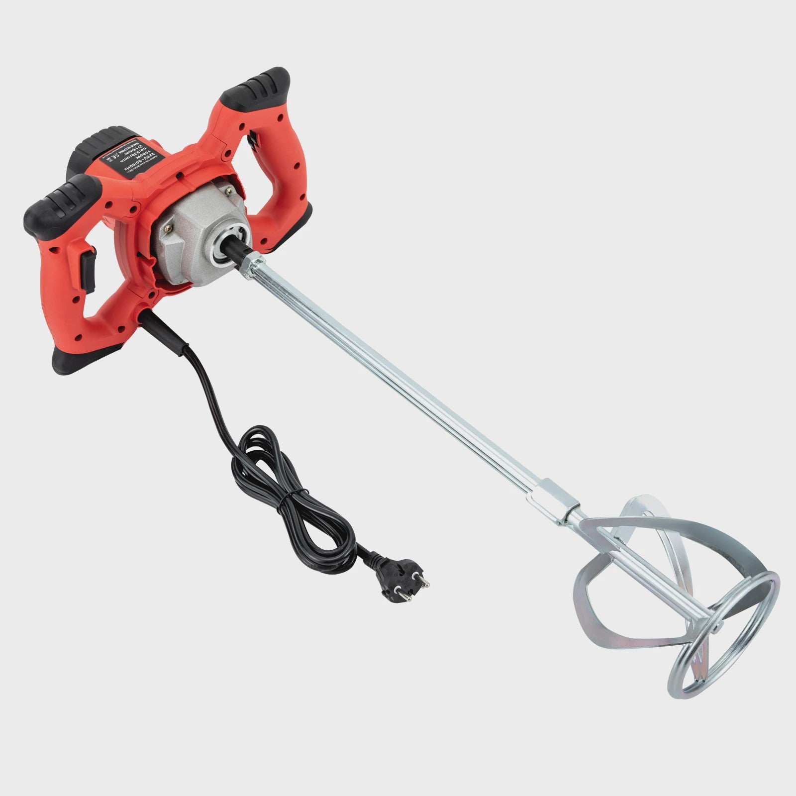 Krachtige Elektrische Betonmolen 1500W - 6 Snelheden, Draagbaar & Handheld voor Cement, Mortel & Gips