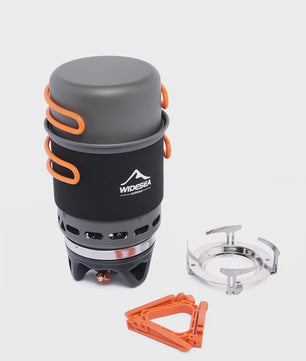 Widesea Complete Kampeer Kookset met Gasbrander en Warmtewisselaar - 1.5L