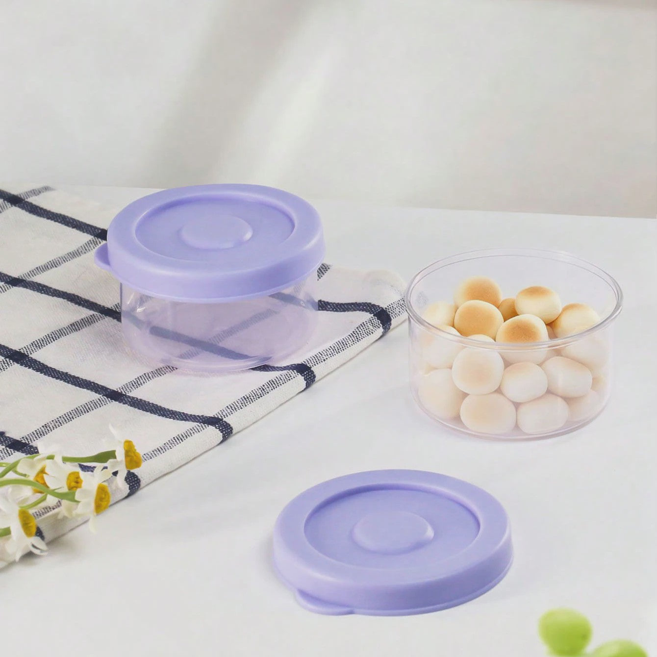 Set van 6 Baby Voeding Bewaarcontainers - PP Materiaal, Stoombaar & Lekvrij, Stapelbare Organizer