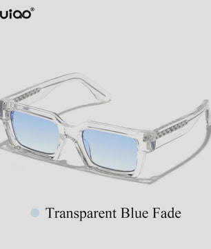 Luxe Retro Zonnebril Dames Heren - Vierkant Rechthoekig Design, UV400 Bescherming