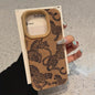 iPhone Hoesje met Levendig Luipaard Patroon - Schokbestendig Bonded Leer