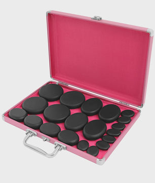 Hot Stone Massage Set met Verwarmer - 20 Stenen voor Ontspanning en Pijnverlichting