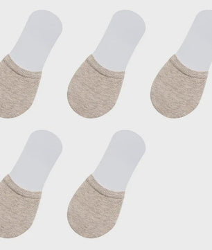 5 Paar Invisible Sokken Dames - Ademend Katoen, Zomer Half Voet Sokjes