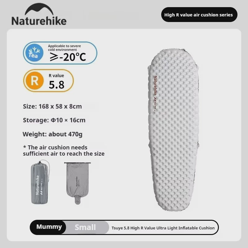 Naturehike R5.8 Opblaasbaar Slaapmatje - Ultralicht & Thermisch Geïsoleerd voor Buitenavonturen