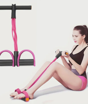 Multifunctionele Weerstandsband met 6 Tubes voor Fitness, Yoga en Buikspieroefeningen