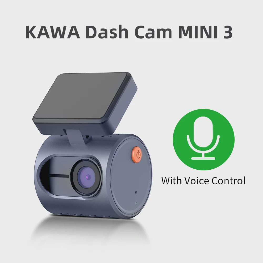 KAWA MINI 3 Dashcam: 2K QHD, Spraakbesturing, WiFi & Nachtzicht