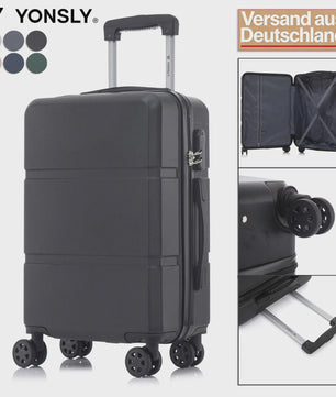 YONSLY Hardcase Koffer 16/20/24/28 Inch - Lichtgewicht 4-Wiel Trolley met Cijferslot