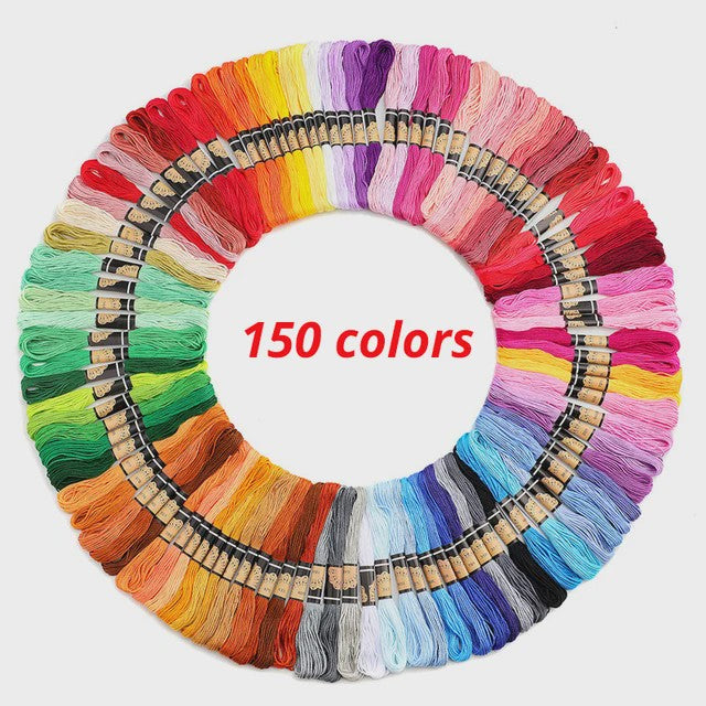Grote Set Borduurzijde - 447 Kleuren Katoen Floss voor Kruissteek & DIY Naaien