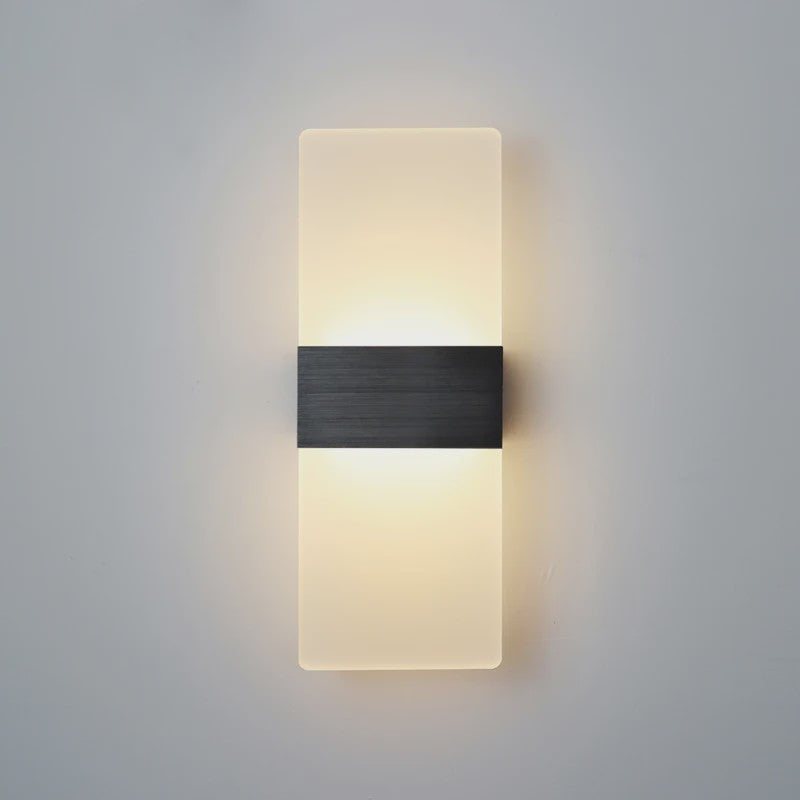 Moderne LED Wandlamp Aluminium & Mat Acryl - Hotel Corridor, Slaapkamer