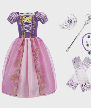 Prinsessenjurk Rapunzel voor Meisjes - Droomjurk voor Feestjes en Carnaval