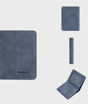 Minimalistische Heren Portemonnee van PU Leer met Geldclip - Compact en Ideaal voor Reizen