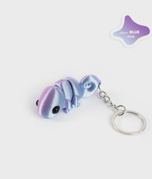 Bewegelijke 3D Geprinte Kameleon Sleutelhanger - Leuk Accessoire & Cadeau