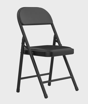 Opvouwbare Stoel met Kunstleren Zitting en Metalen Frame - Comfortabel en Praktisch