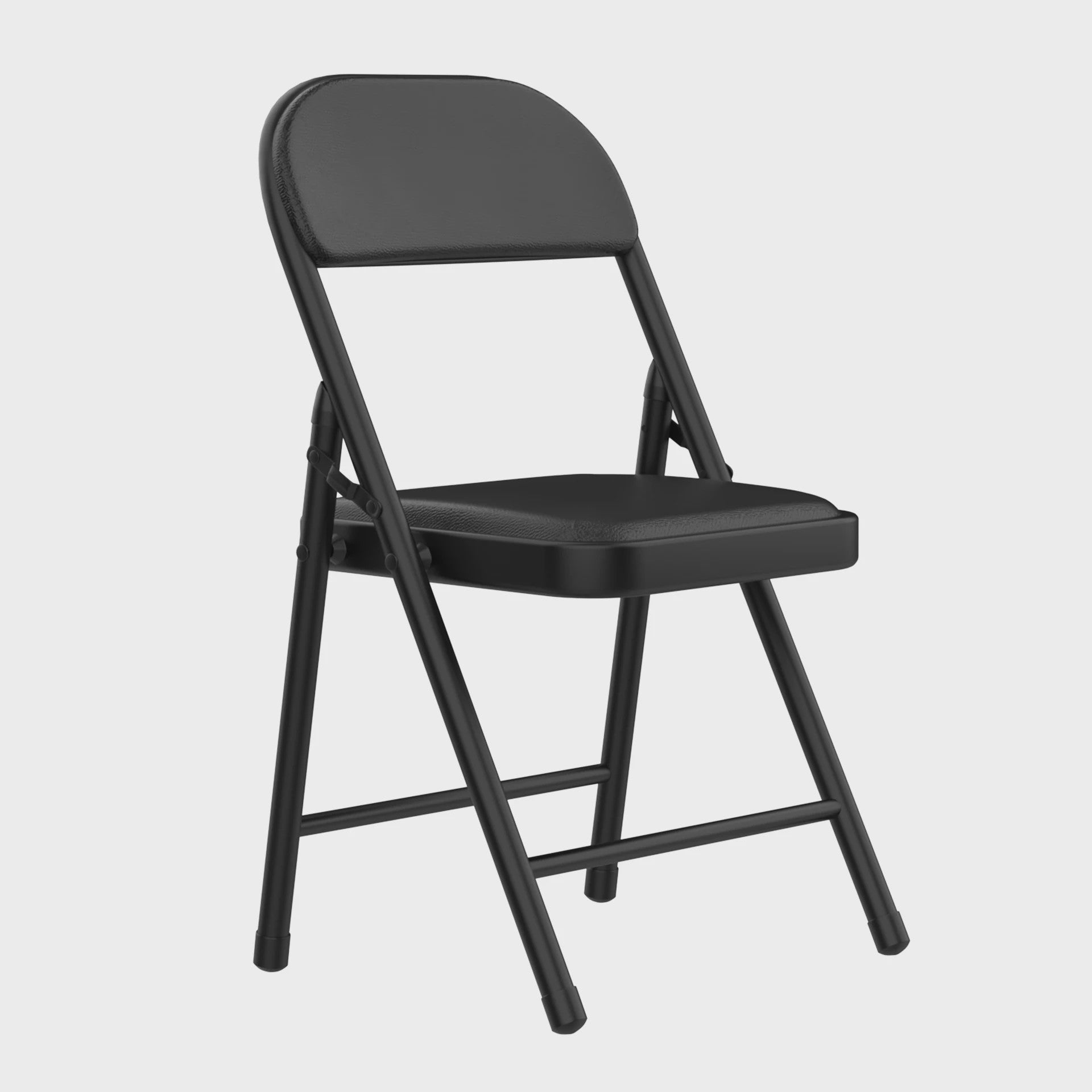Opvouwbare Stoel met Kunstleren Zitting en Metalen Frame - Comfortabel en Praktisch